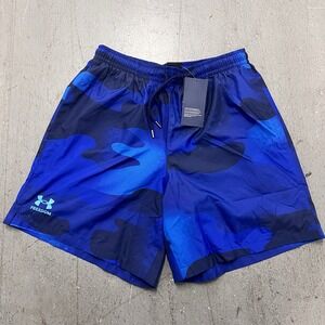 Under‎ Armour Freedom Men's Blue Camo Swim Trunks Board Shorts Size Medium
